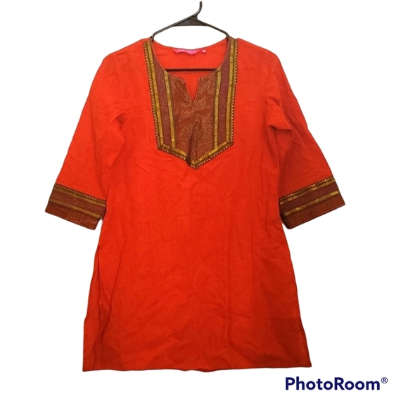 HIPPIE TUNIC DRESS (SHINES!) - Picture 1 of 7